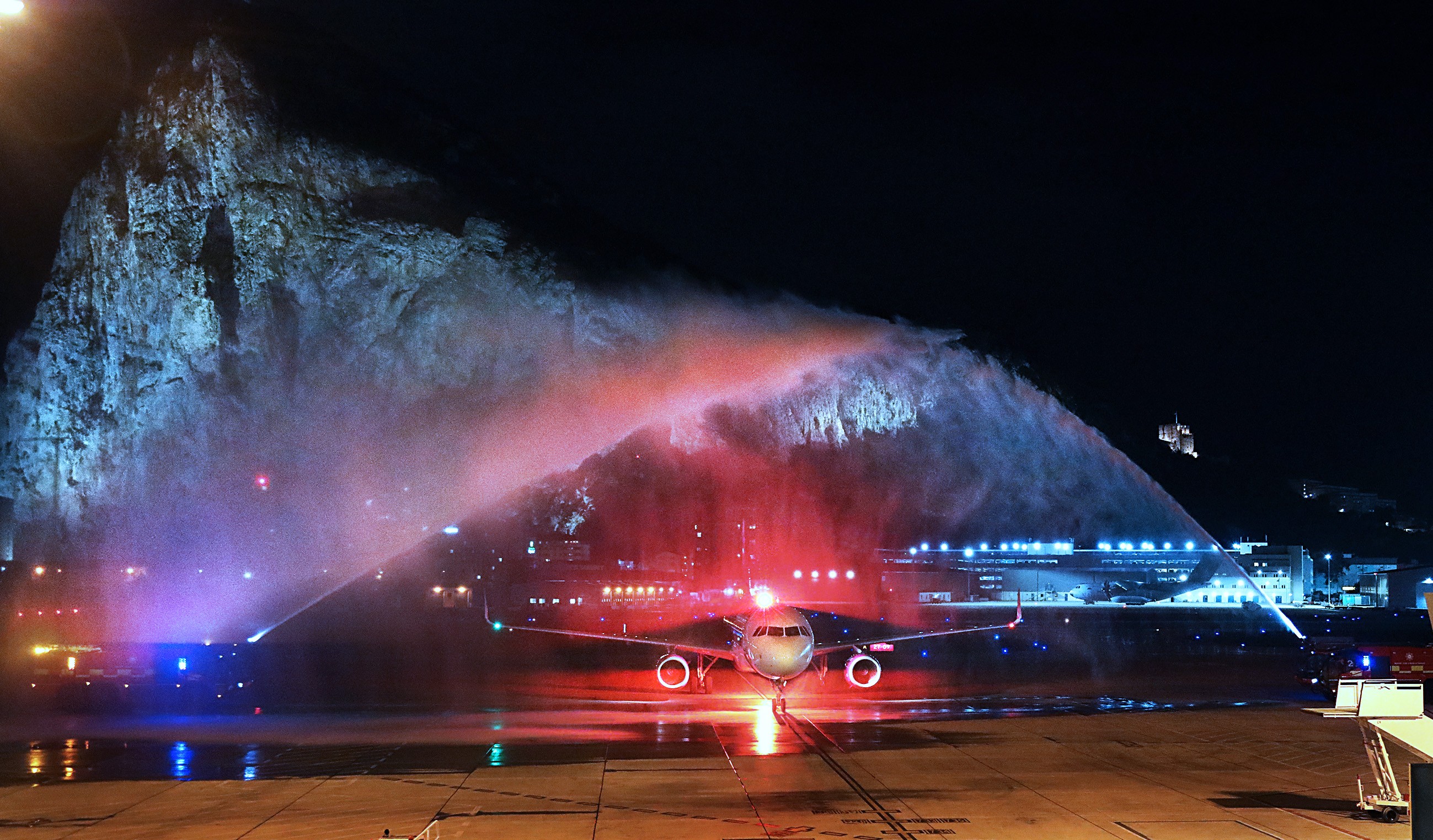 Airplane at Gibraltar Airport