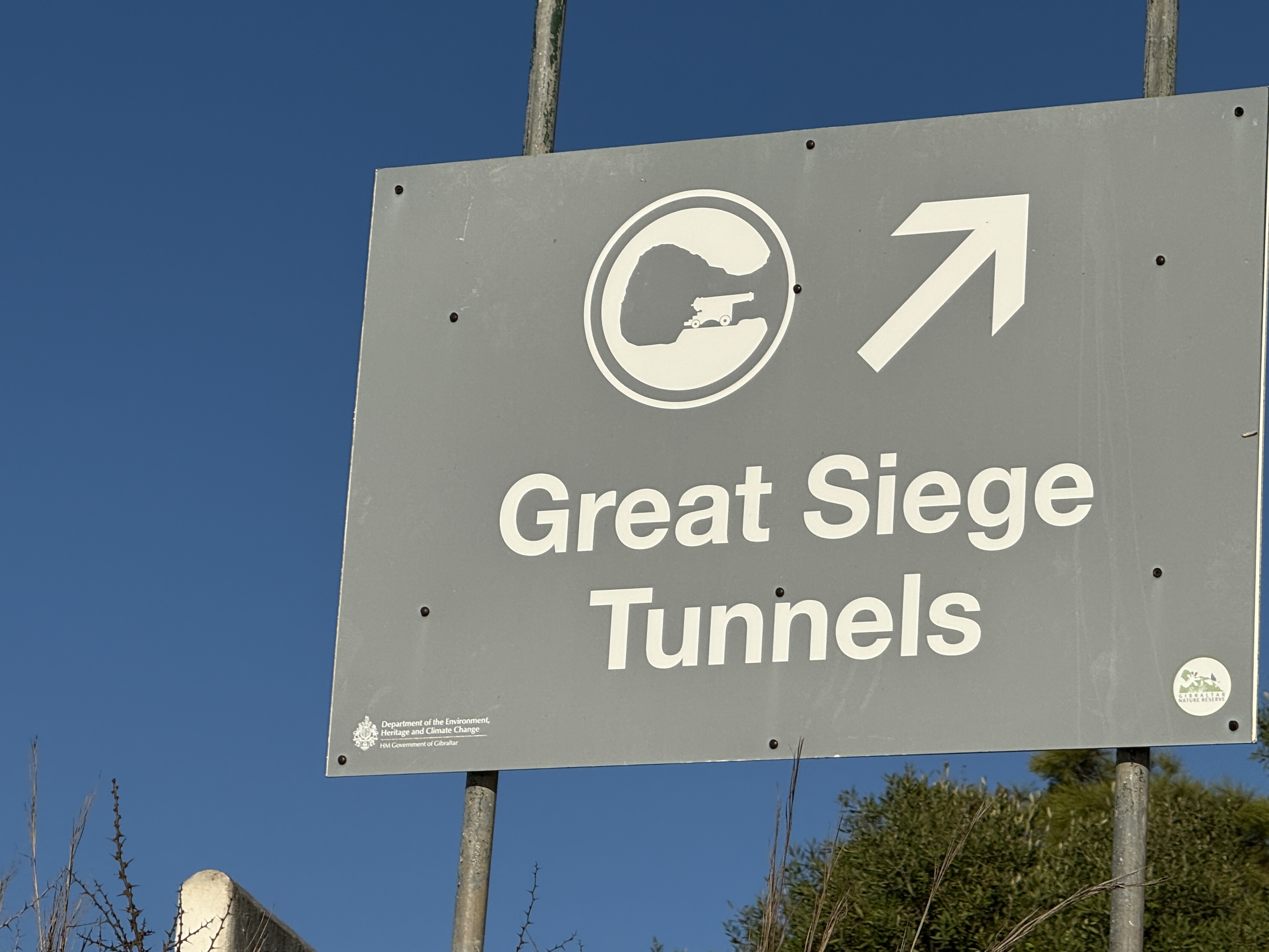 Great Siege Tunnels sign