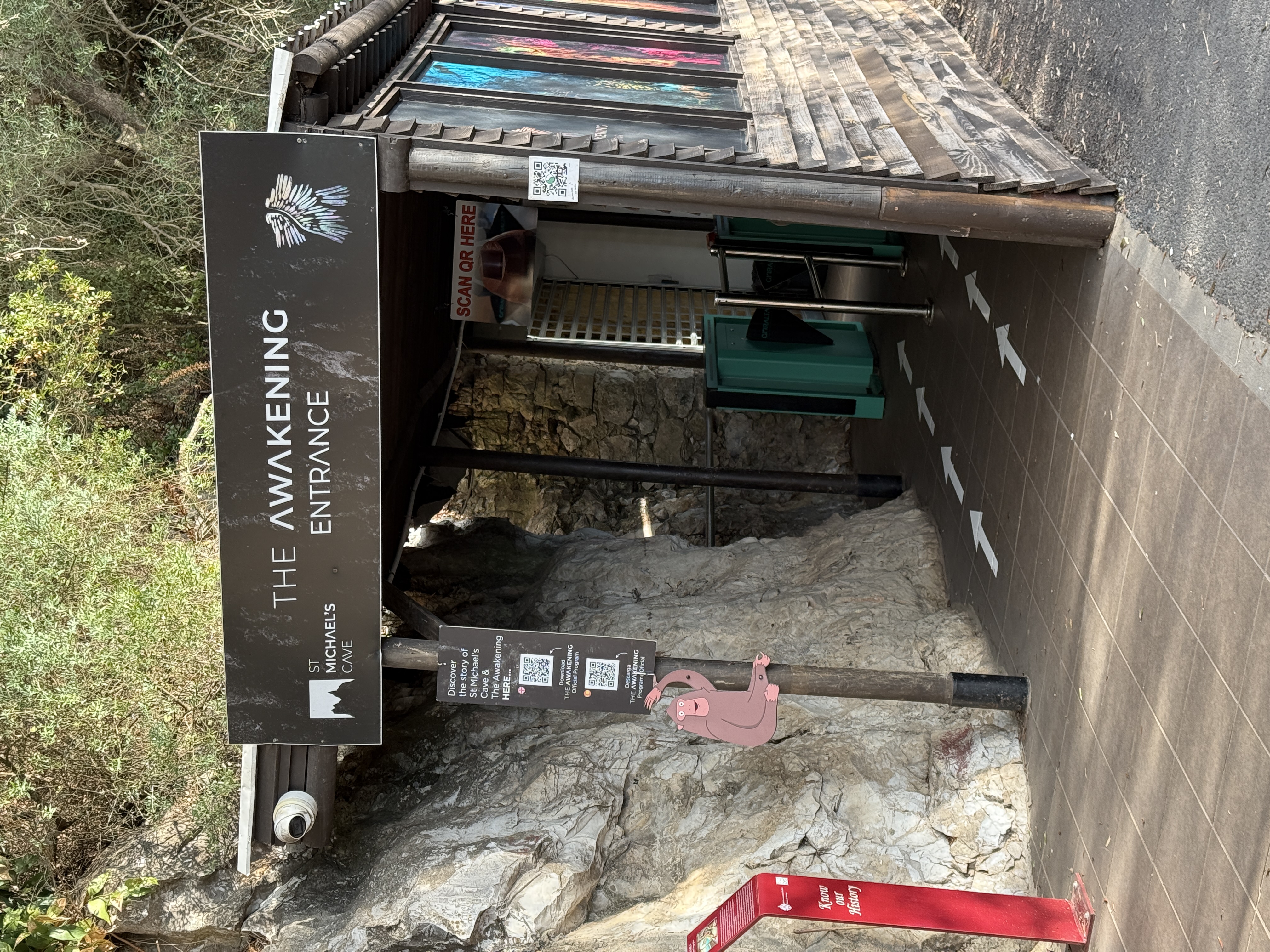 Access to St Michael's Cave in Gibraltar