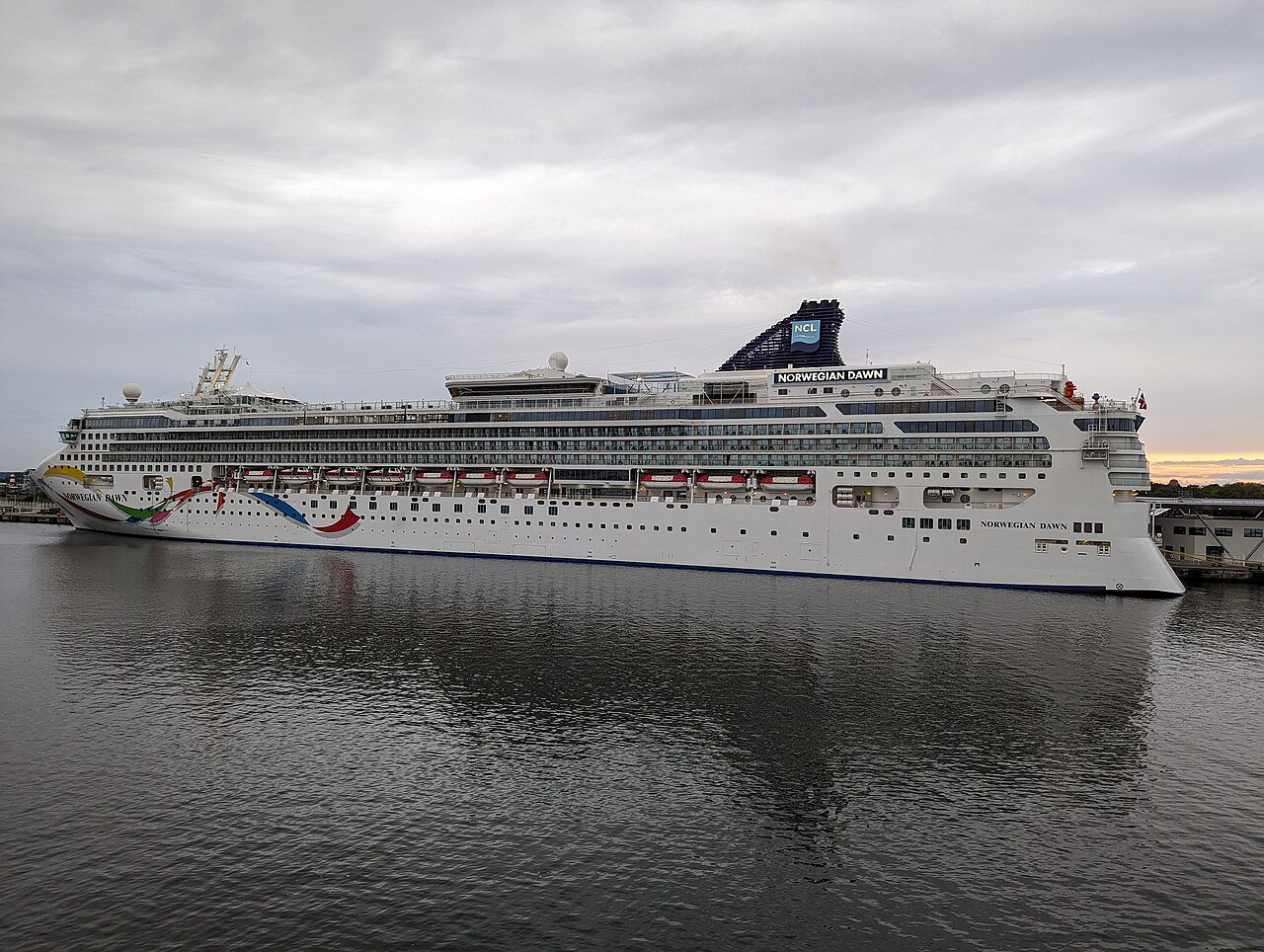 The cruise ship Norwegian Dawn