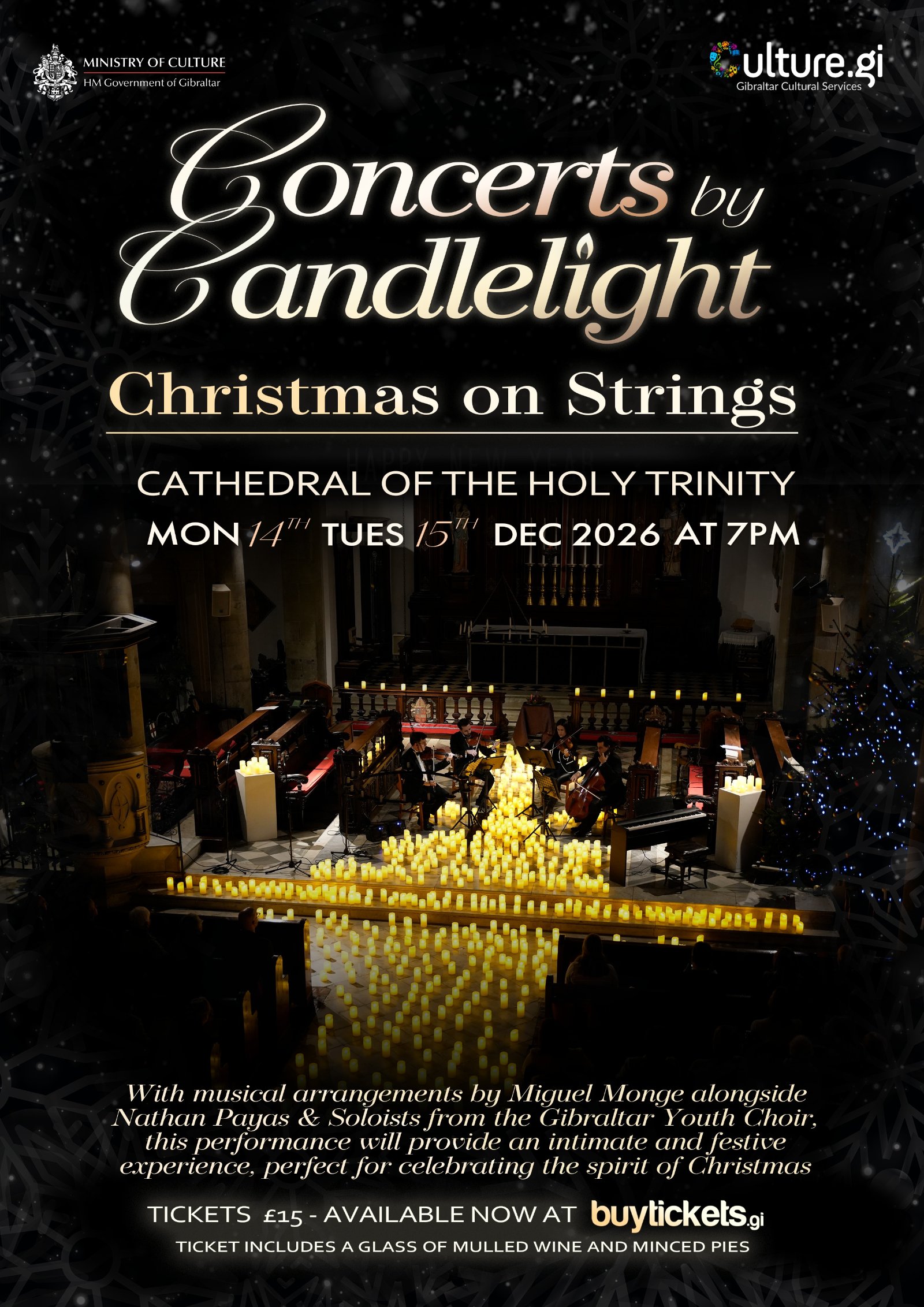 Poster for Concerts by Candlelight: Christmas on Strings 2026