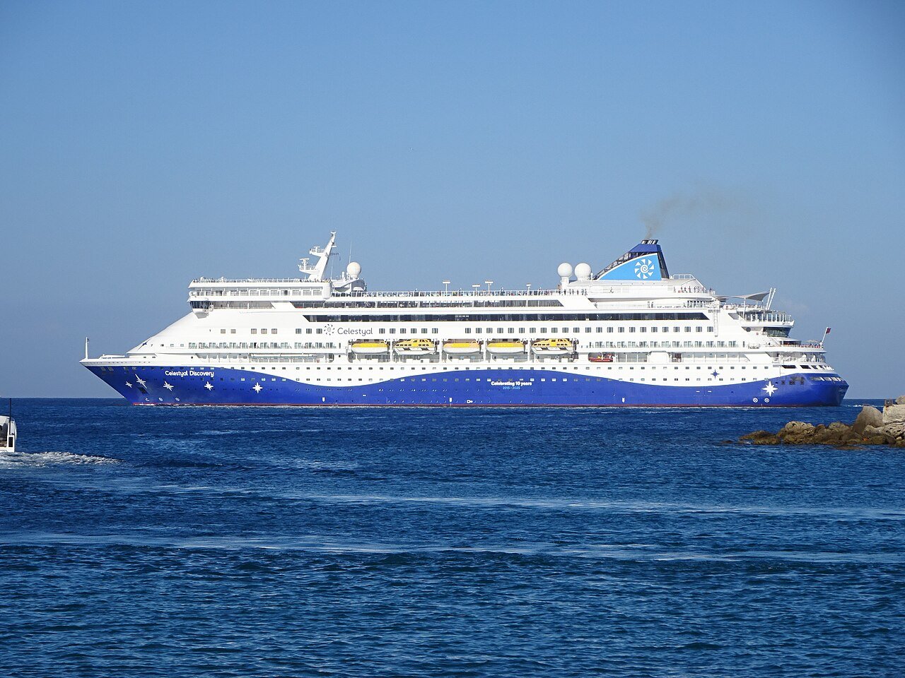 The cruise ship Celestyal Discovery
