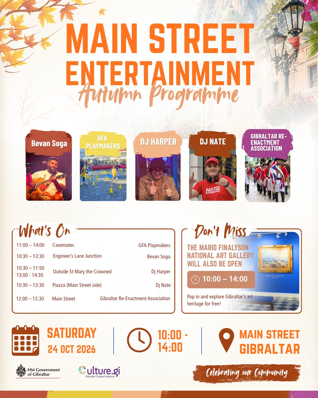Poster for the Autumn Festival Entertainment on Main Street